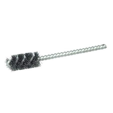 Weiler 1/2" Power Tube Brush, .005" Steel Wire Fill, 1" Brush Length 21074